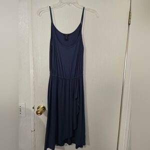 Size SP Ann Taylor Navy Blue Women's Dress. Elastic Waist.